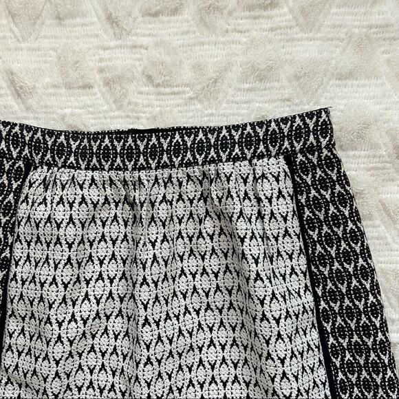 J. Crew Textured Black & White Block Print Skirt - Picture 4 of 8